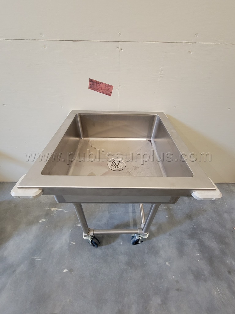 STAINLESS STEEL MOBILE SINK — photo 1