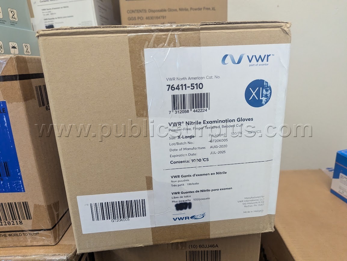 VWR	XL Nitrile Gloves LOT Q(8000) — photo 1