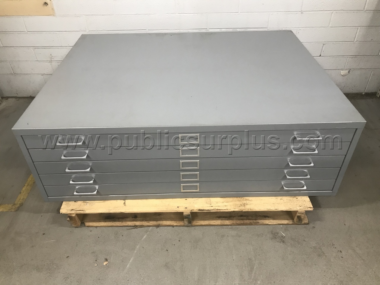 5-Drawer Flat Steel Gray Document Cabinet (53.5"x42"x16.5") — photo 1