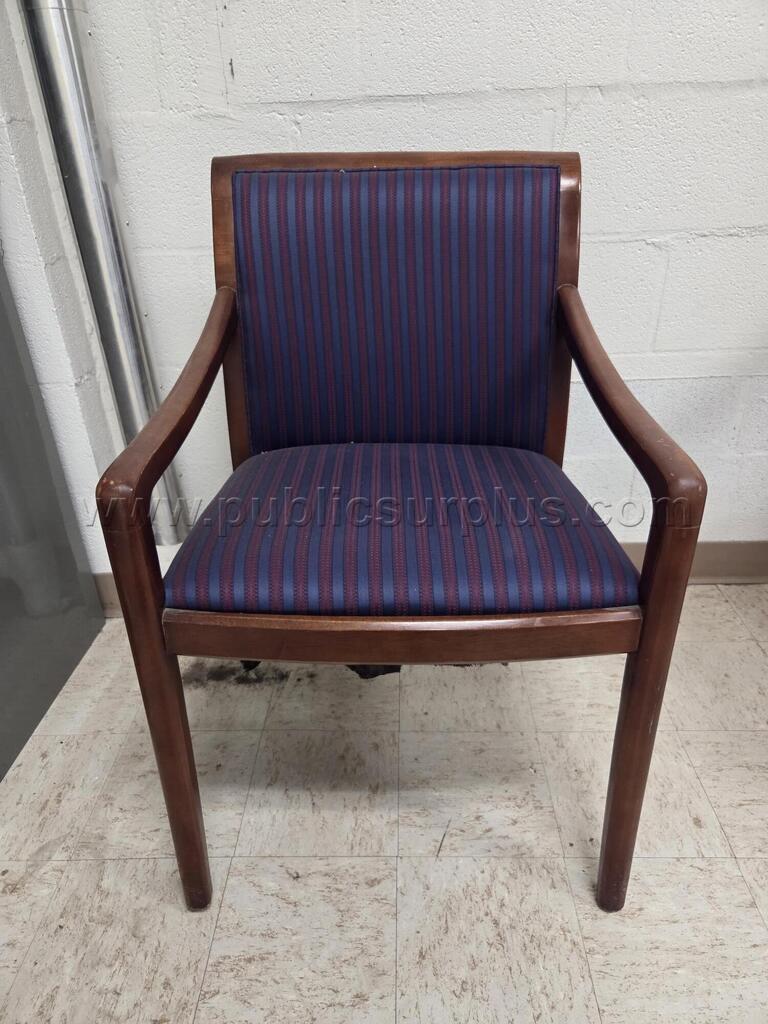 Navy & Maroon Striped Office Chair — photo 1