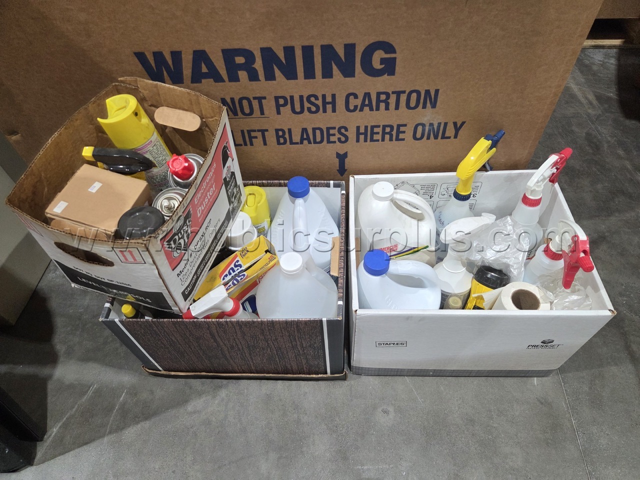 (3) Boxes of Various Cleaning Agents — photo 1