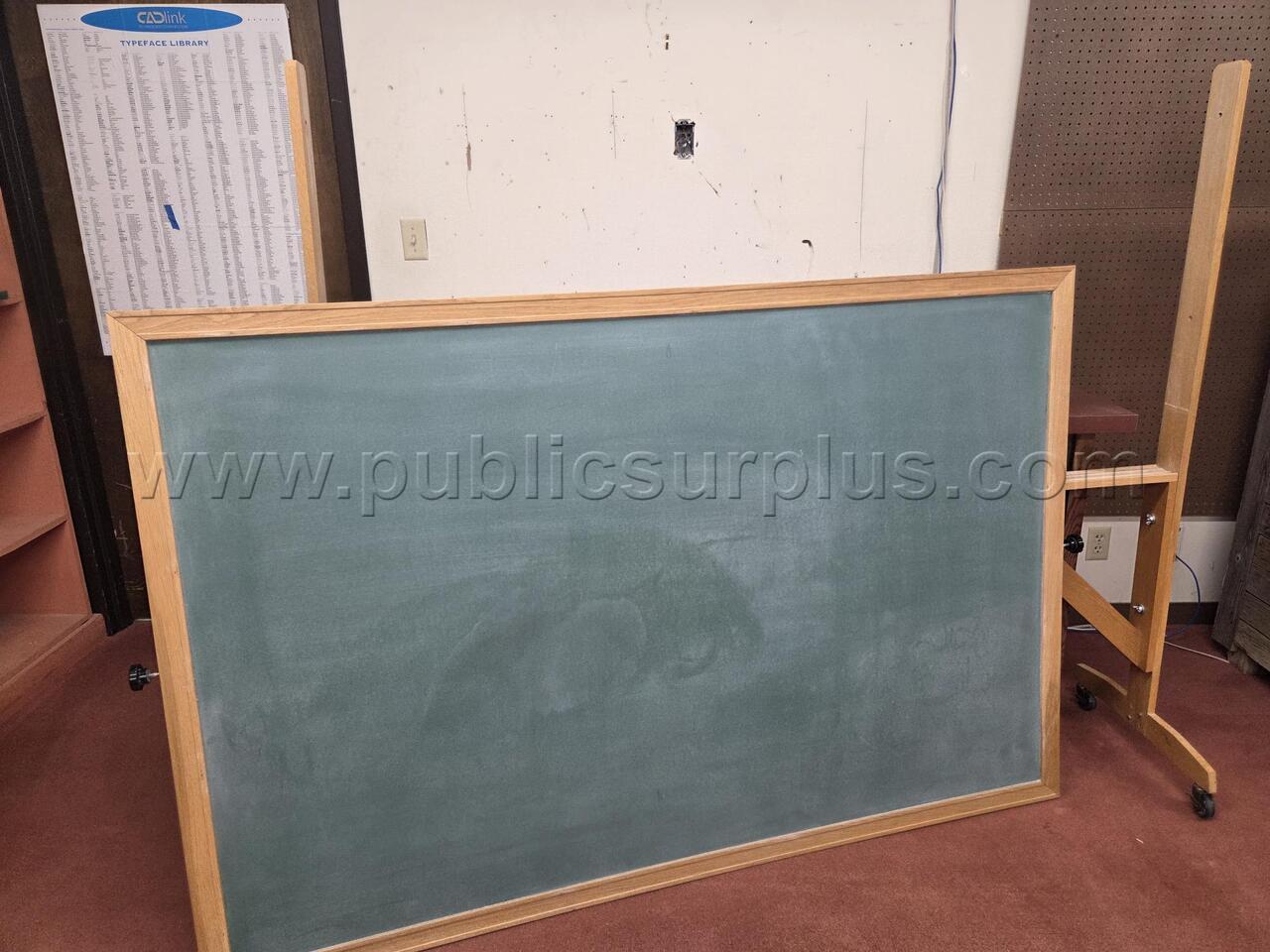 Double Sided Chalk Board with Rolling Base — photo 1