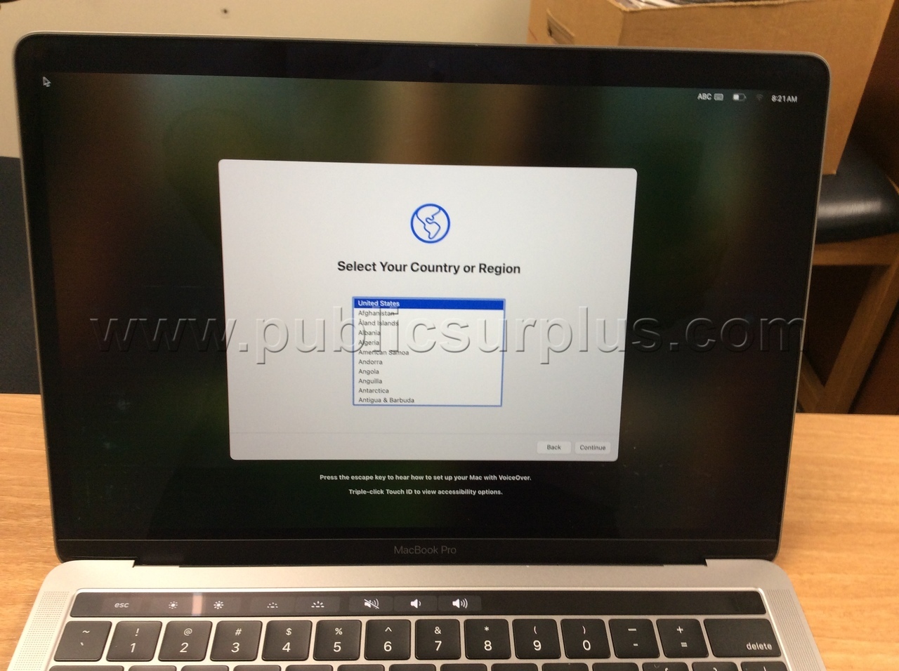 (F) A1989 Apple MacBook Pro Serial #C02ZP1VALVDC  (Battery Charger Not Included) — photo 1