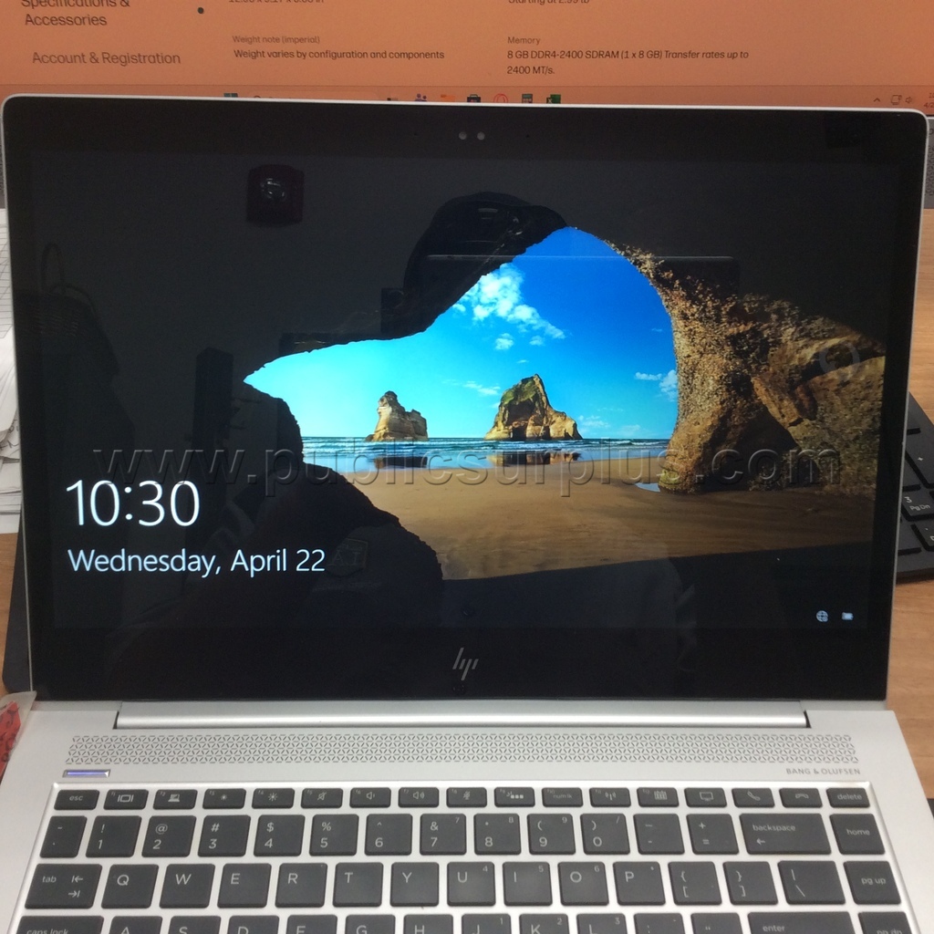 HP EliteBook 1040G4 w/Win10Pro, Serial#5CD8167DPW *Battery Charger Not Included* — photo 1