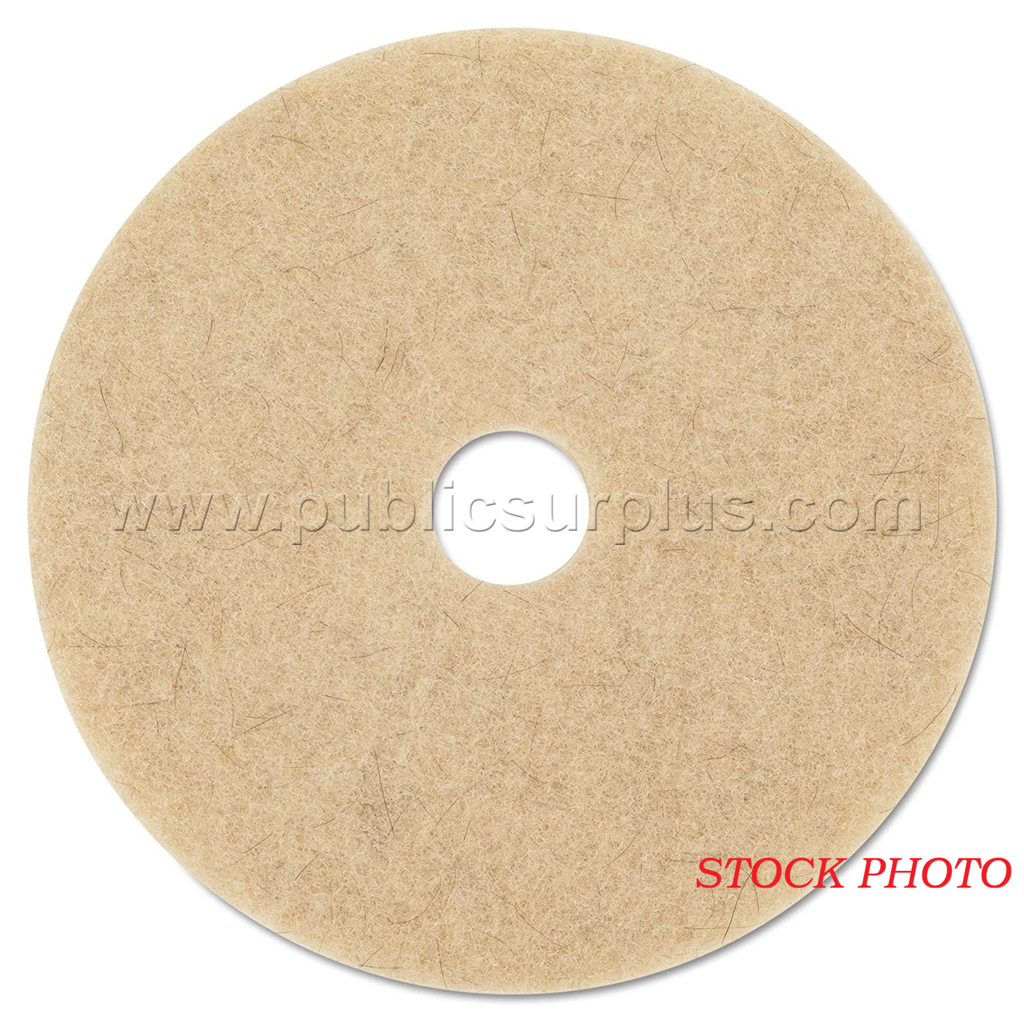 3M Natural Blend Tan Burnish Pads, 27" (Model 3500) - Lot of 7 Cases — photo 1