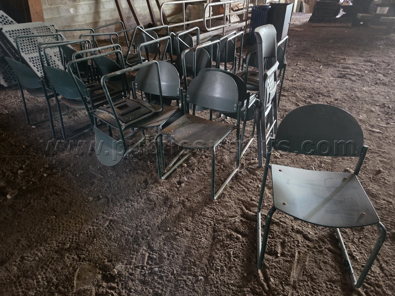 Approximately (24) Identical Green Chairs — photo 1