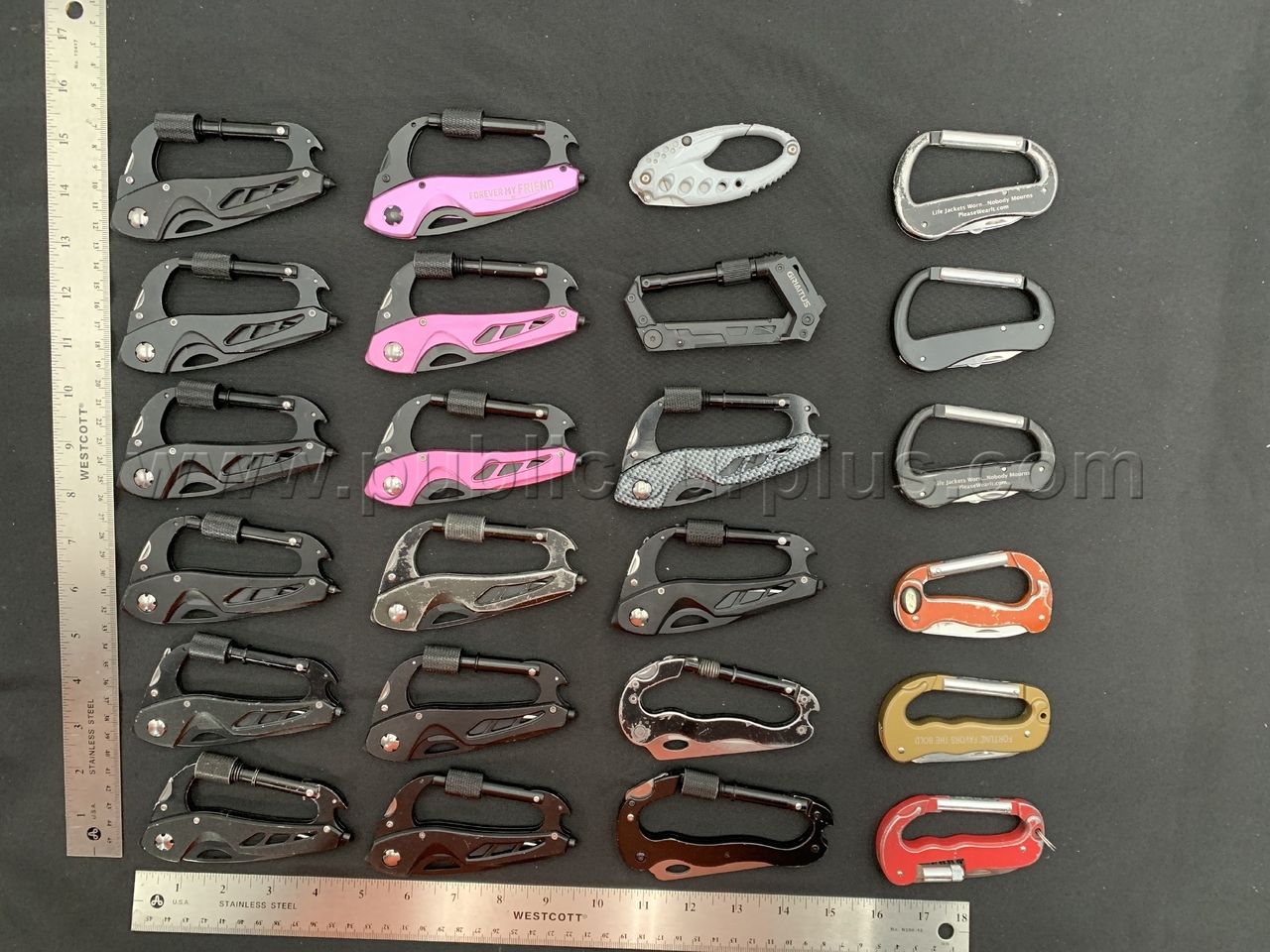 Assorted Carabiner/Clip Knives - Shipping $14.99 /KK — photo 1