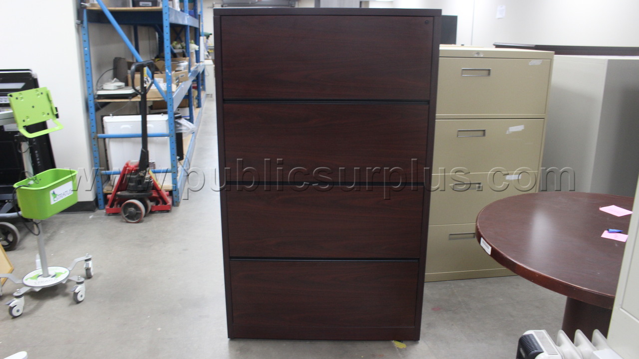 4 Drawer Dark Colored File Cabinet 3' x 20" x 5' — photo 1