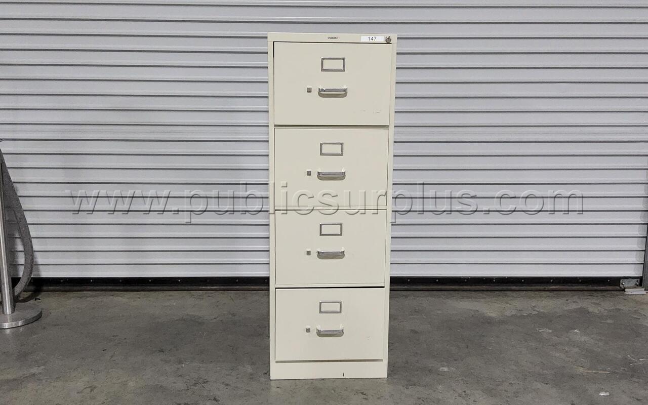 CREAM 4 DRAWER FILE CABINET — photo 1