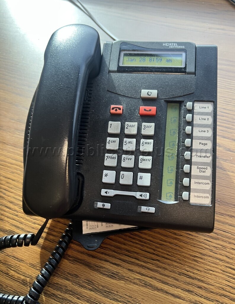 Lot of 6 Nortel Networks Office Desk Phones — photo 1