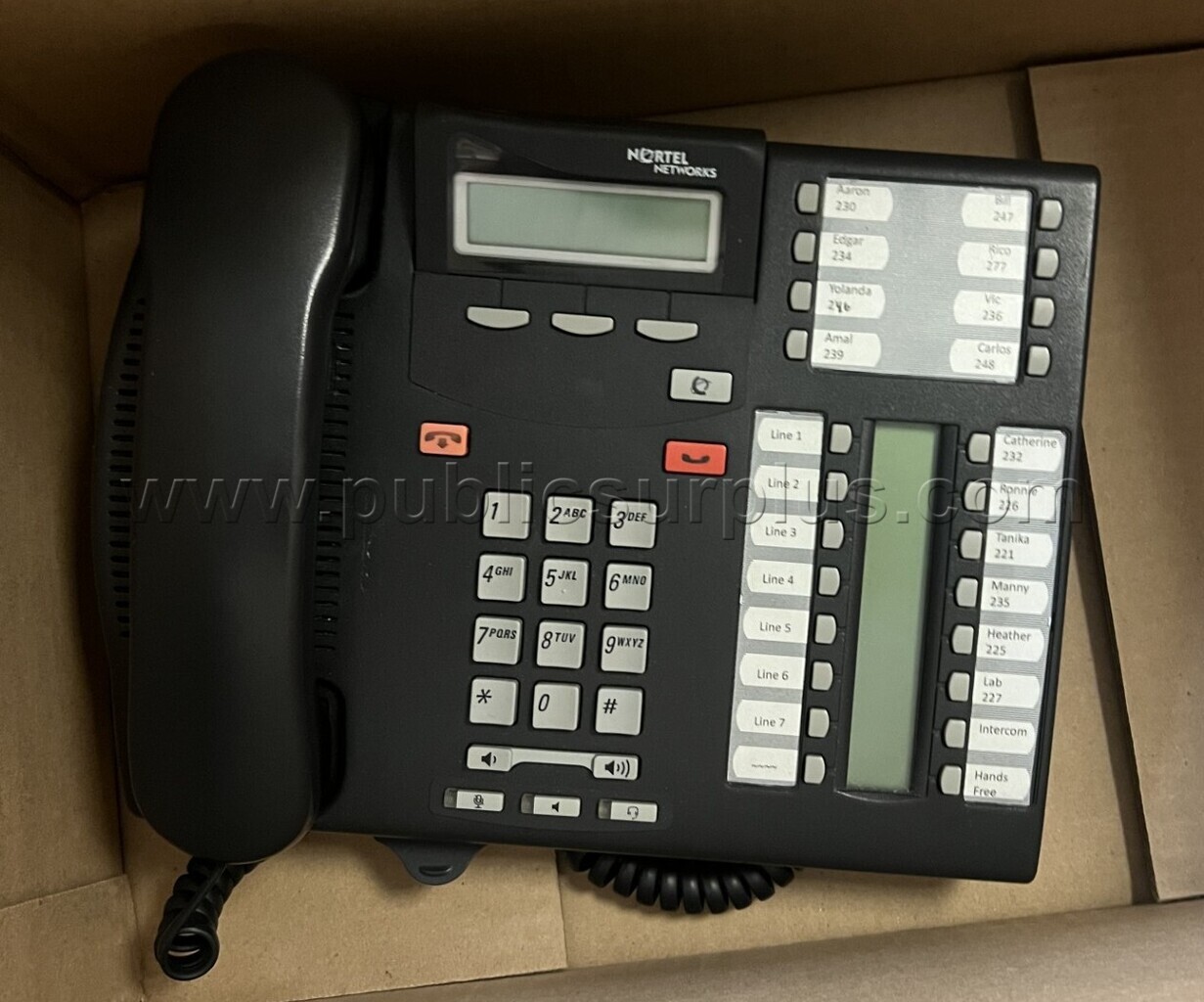 Lot of 6 Nortel Networks Office Desk Phones — photo 1