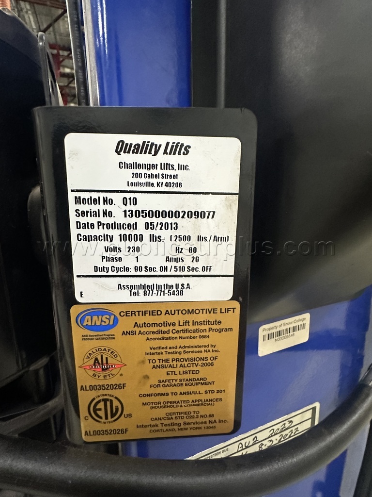 10000 Capacity Quality Lift (9077) — photo 1