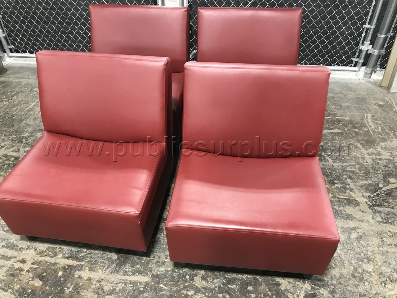 4 Red Sofa Chairs — photo 1