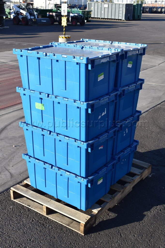 Lot of 8 Attached Lid Totes — photo 1