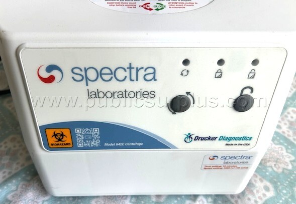 DRUCKER DIAGNOSTICS SPECTRA LABS MODEL 642 CENTRIFUGE — photo 1