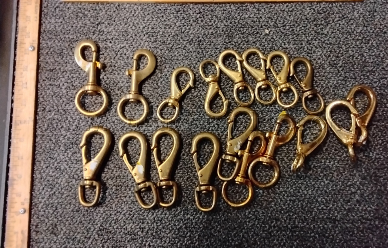 Lot of Brass Snap Clasp Hardware - J — photo 1