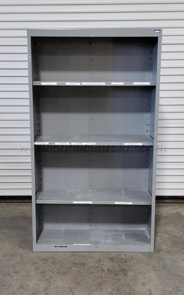 DARK GRAY METAL BOOKSHELF — photo 1
