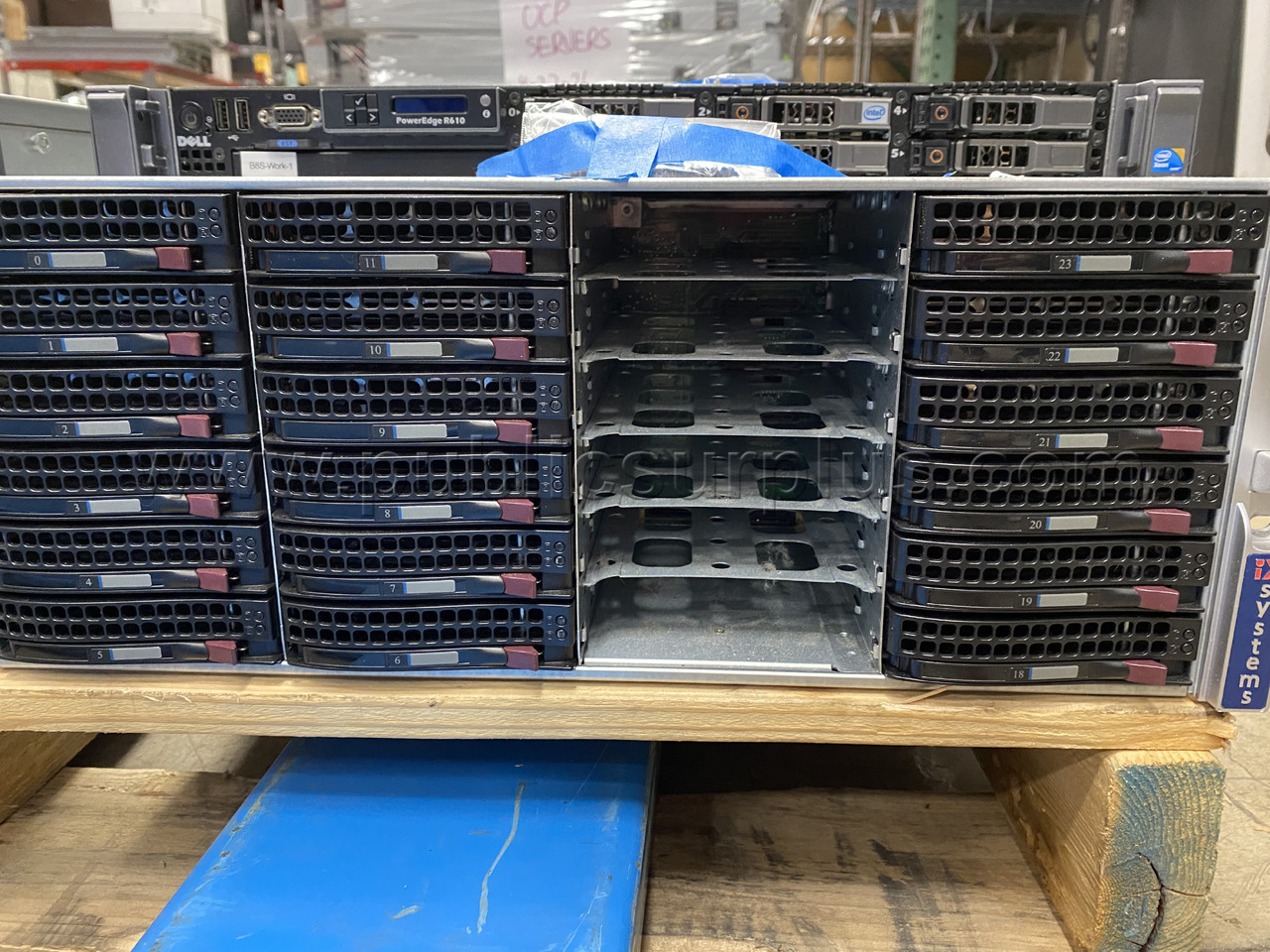 Lot of (3) Dell PowerEdge R Series Servers + HDD Trays — photo 1