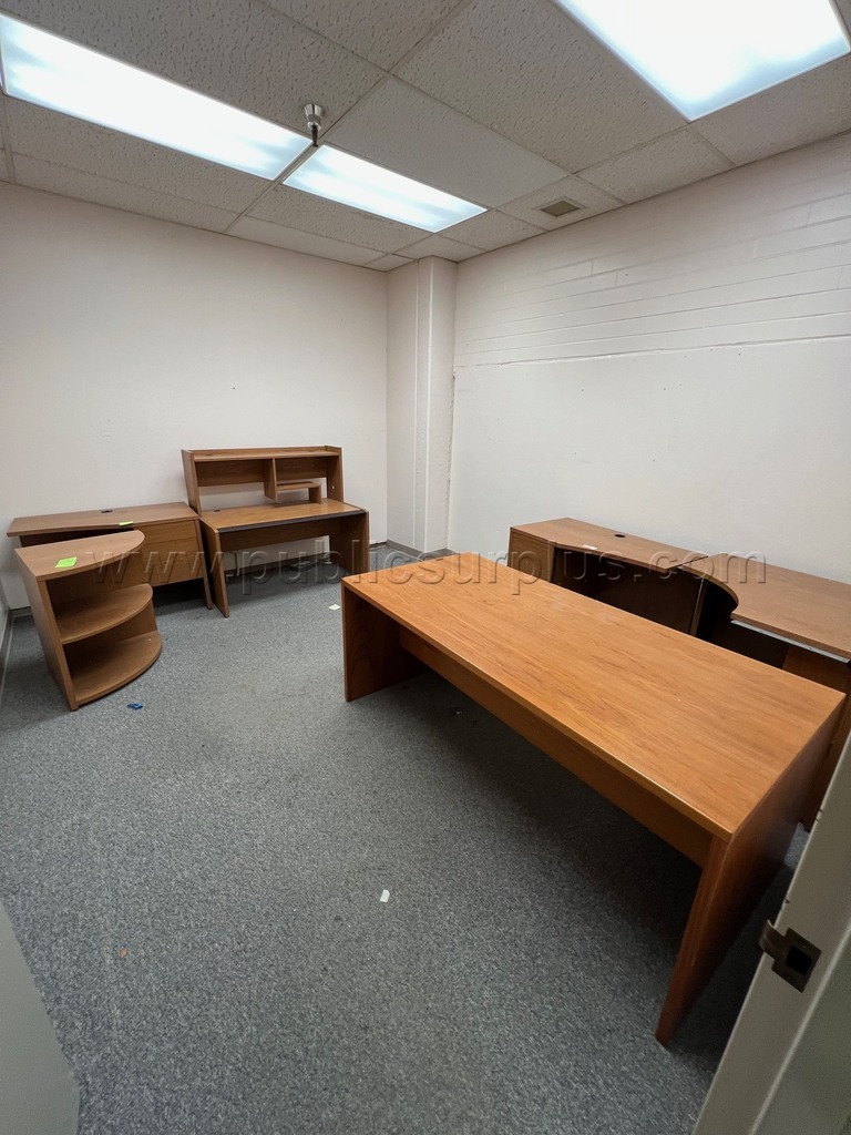 6-piece wooden writing desk set — photo 1