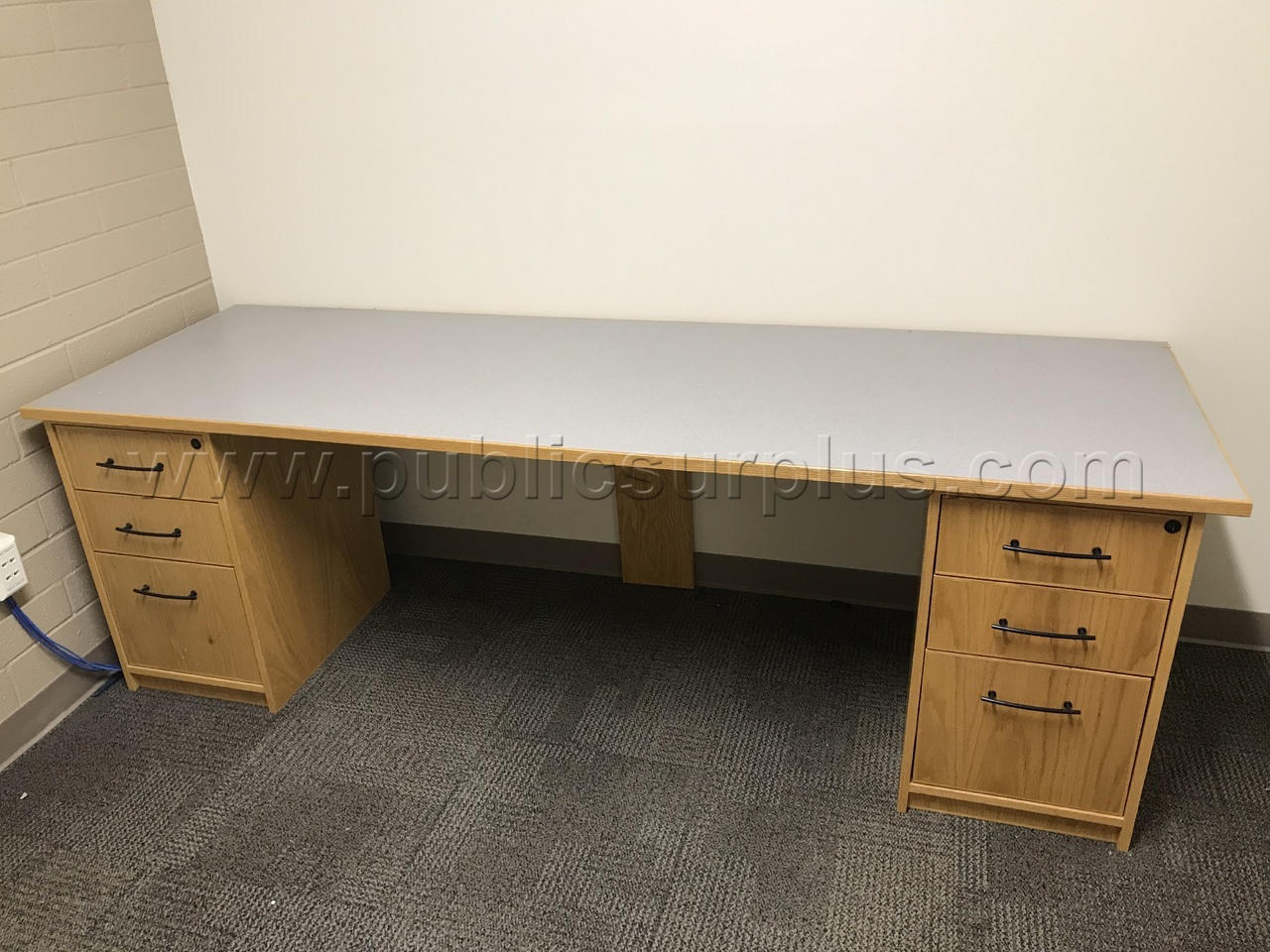 Wood Laminate-Top Desk — photo 1