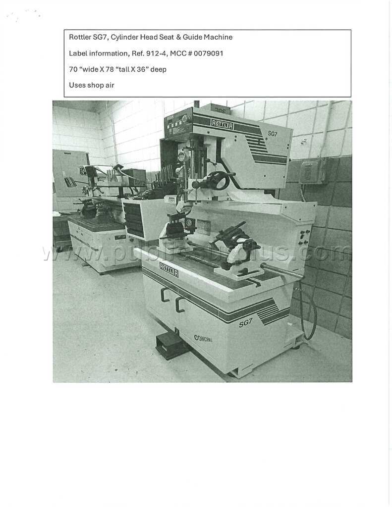 S2276-Rottler SG7 Cylinder Head Seat & Guide Machine — photo 1