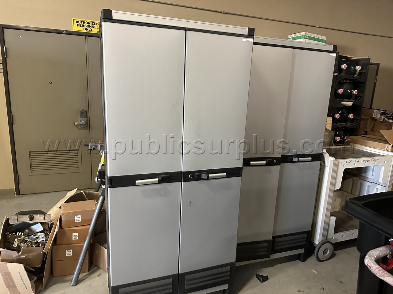 2 Plastic Shelf Cabinets — photo 1