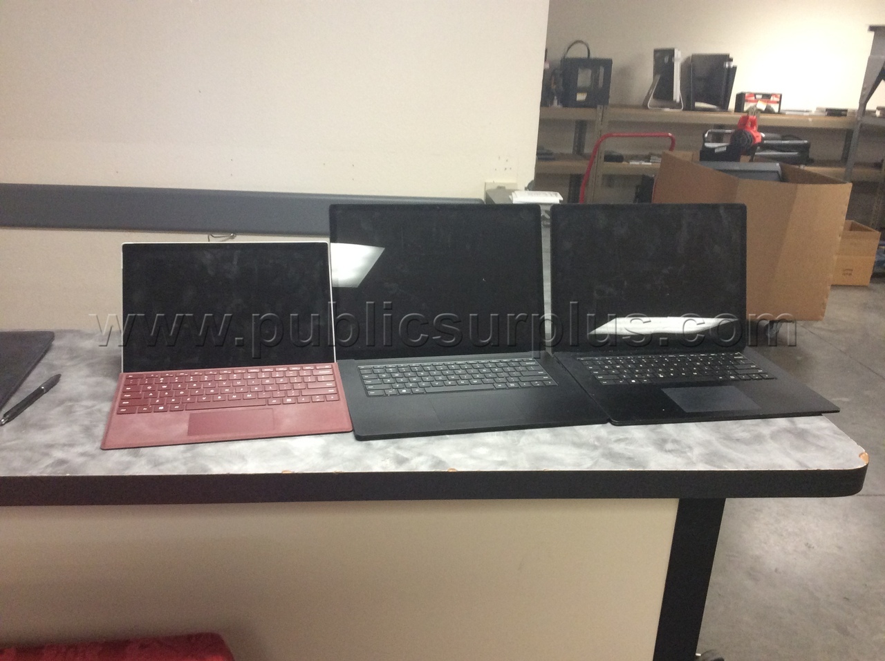 LOT OF (3) MICROSOFT LAPTOPS  - SOLD AS IS - 540 — photo 1