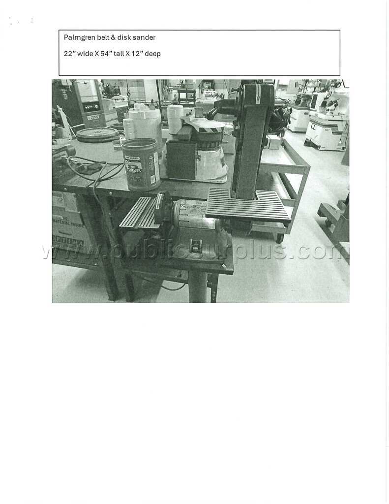 S2277-Palmgren Belt & Disk Sander — photo 1