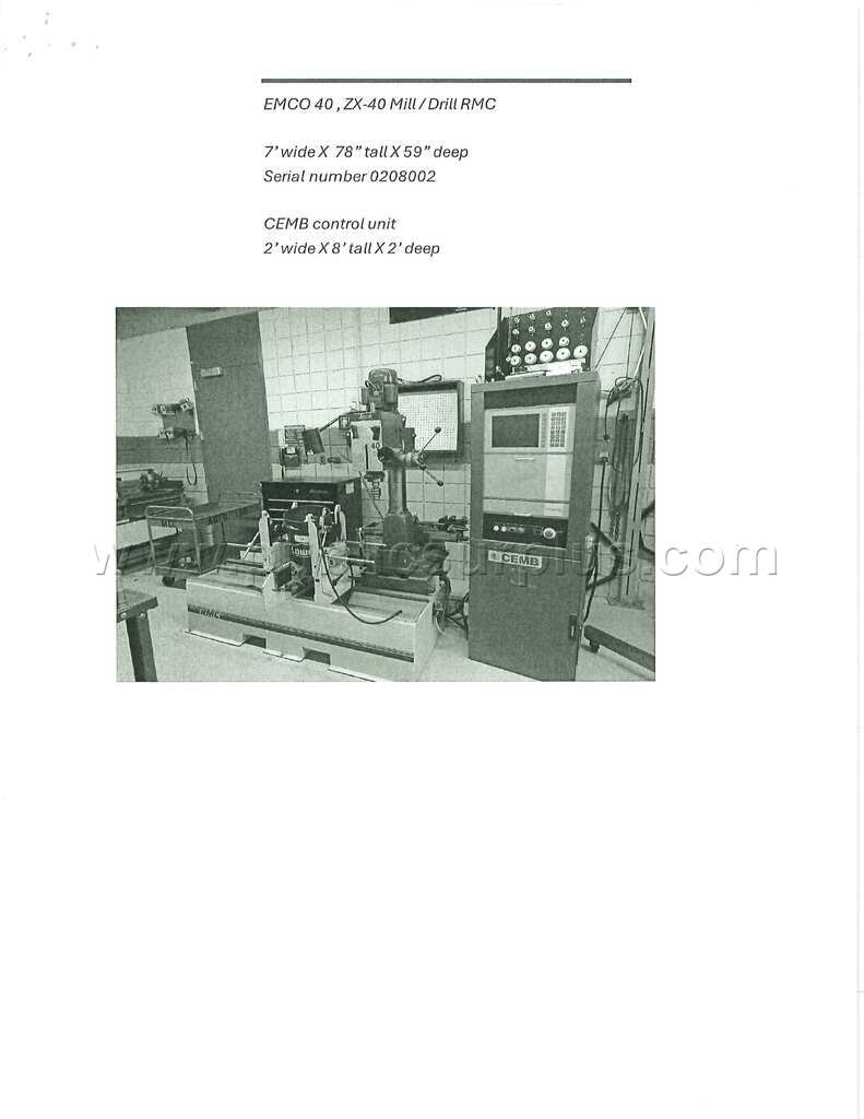 S2279-Emco 40ZX-40 Mill/Drill RMC — photo 1