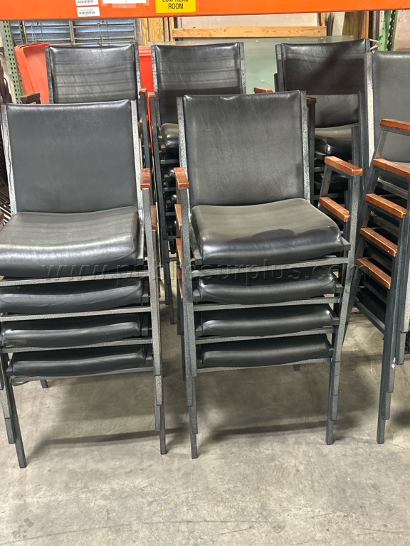 Black Stackable  Chairs (33) — photo 1