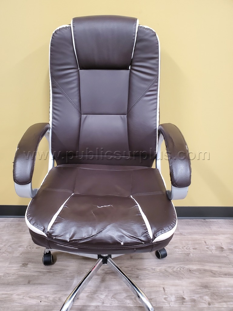 Brown Rolling Chair — photo 1