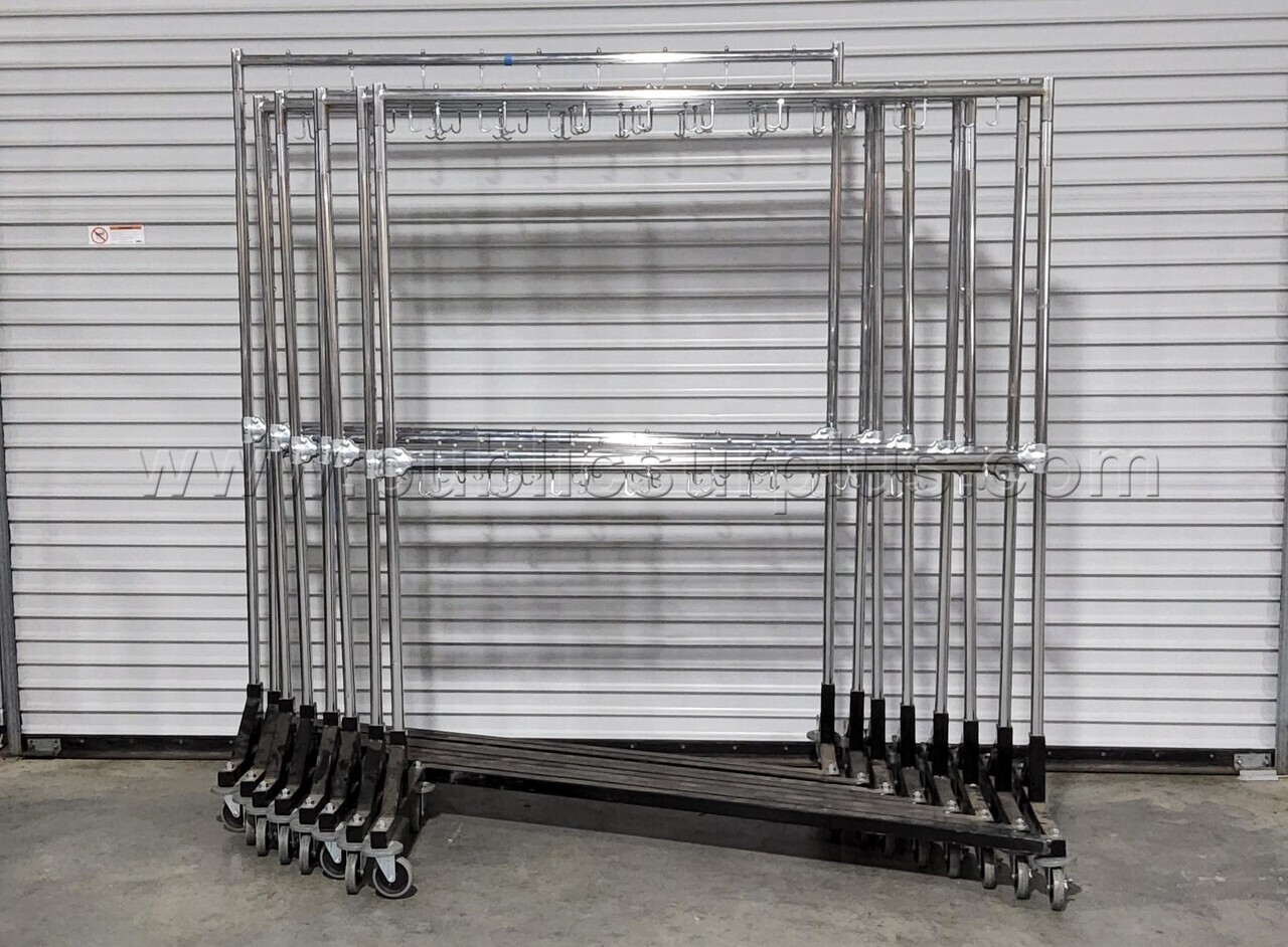 LOT OF 8 Z-RACK GARMENT STORAGE RACK — photo 1