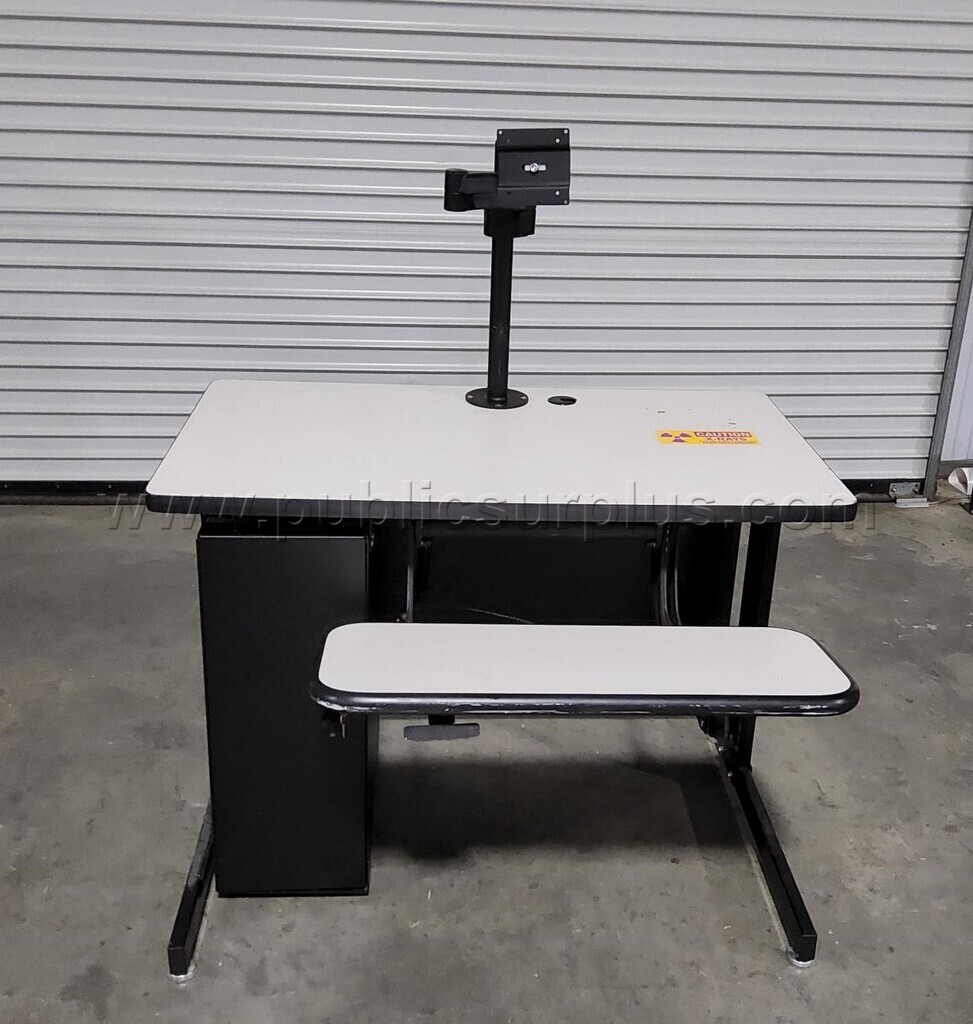 WHITE COMPUTER DESK WITH KEYBOARD TRAY — photo 1