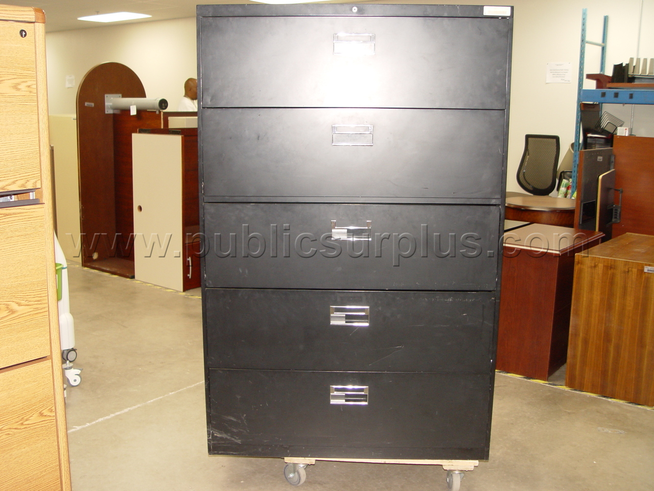 5 Drawer File Cabinet 42" x 18" x 65" — photo 1