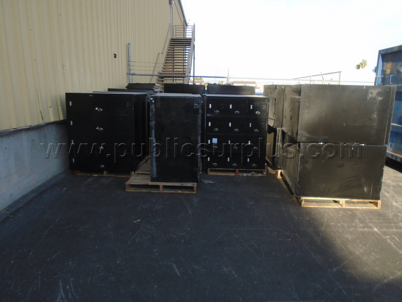 24 BLACK METAL LOCKERS — photo 1