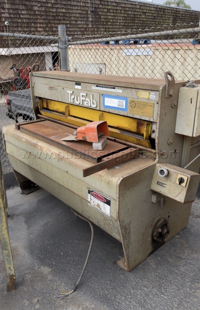 TruFab Hydraulic Sheet Metal Shear — photo 1