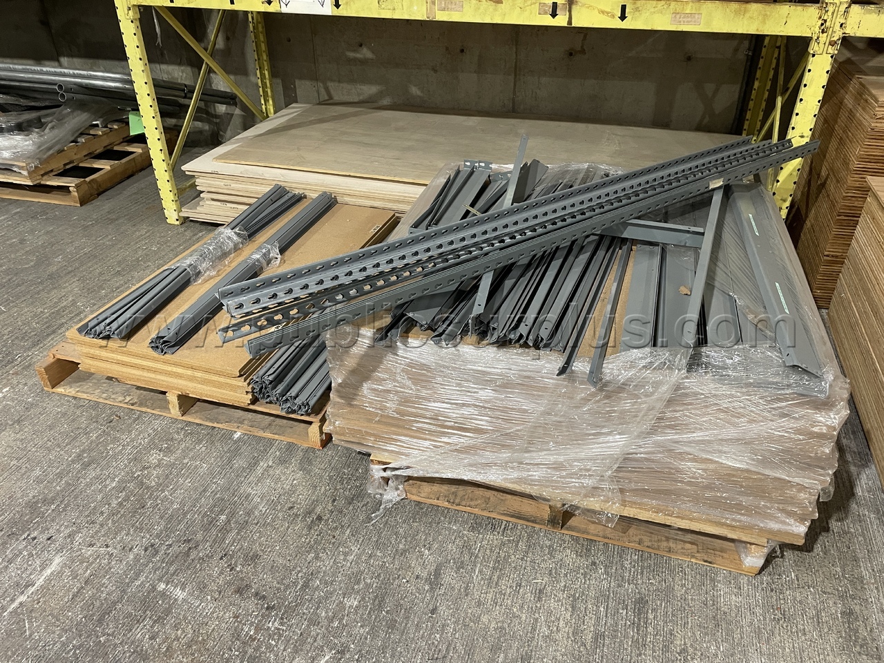 Metal Shelving with Particle Board Shelves — photo 1