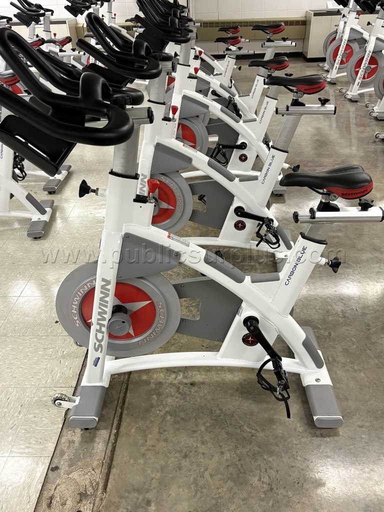 Lot of 27 Schwinn Carbon Blue Indoor Spin Bikes — photo 1