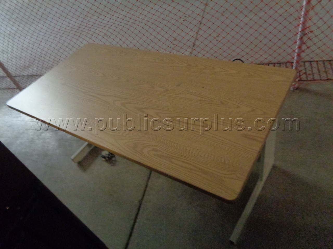 Lot of 2 Lt. Wood & Metal Desks — photo 1