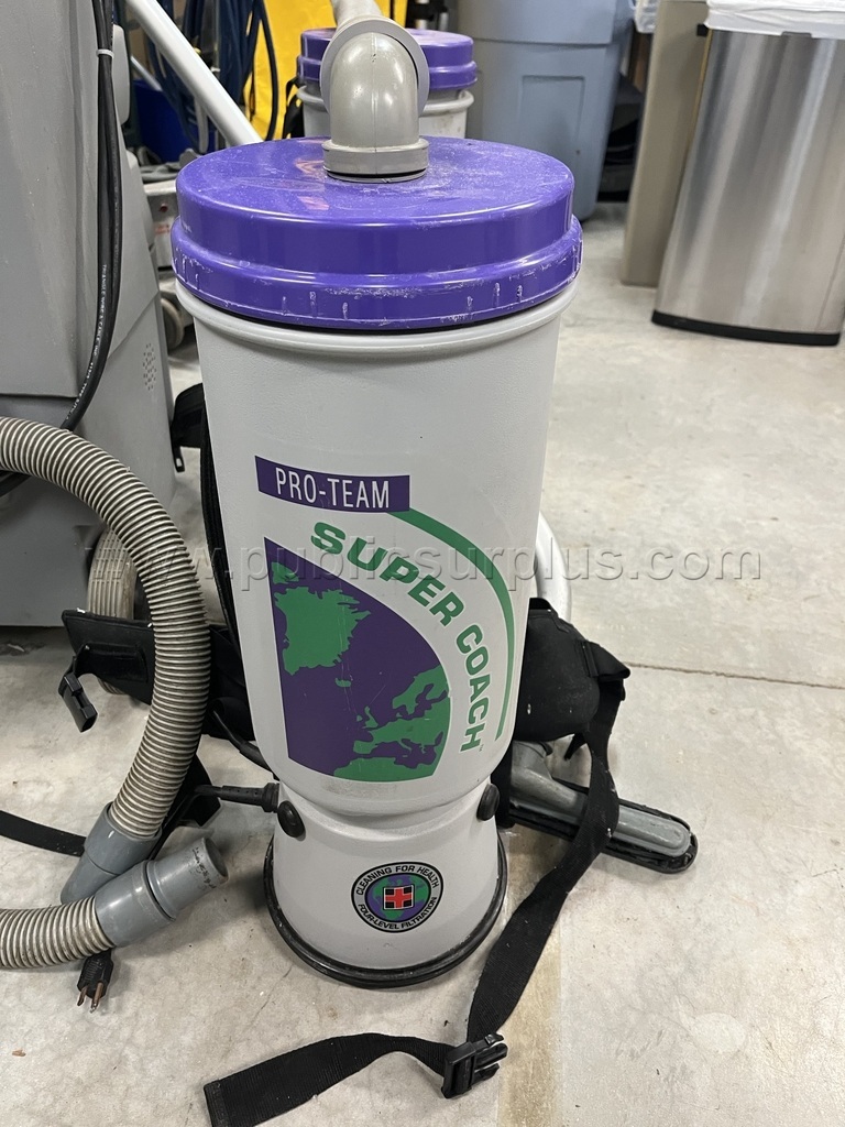 Two Back Pack Vacuums - Pro Team Super Coach — photo 1