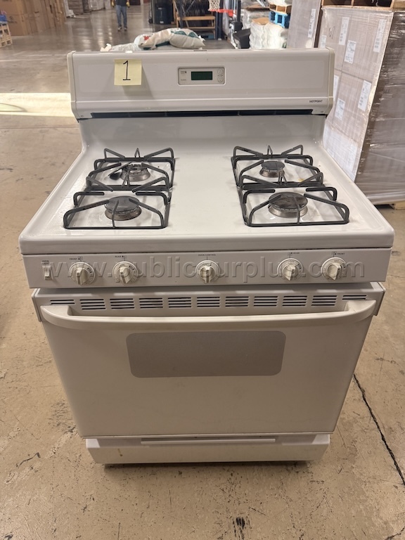 Hotpoint 30 Gas Range, color: white (yr. 2002) — photo 1