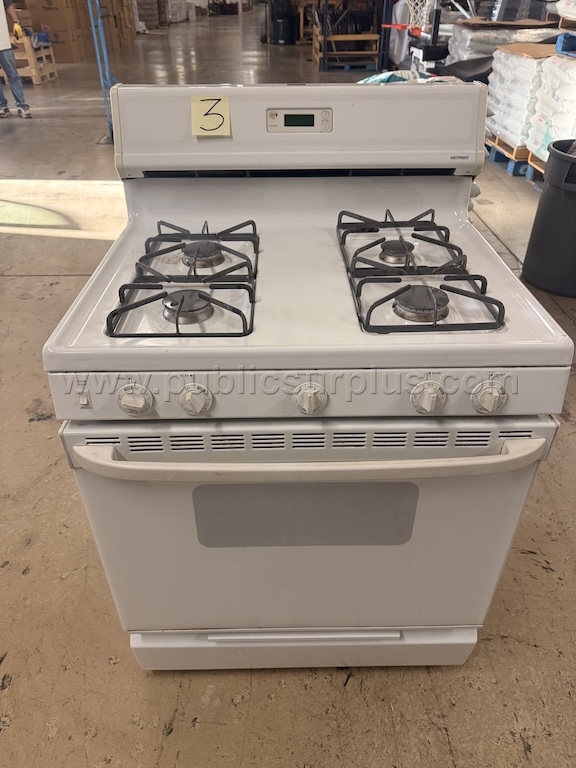 Hotpoint 30 Gas Range, color: white (yr. 2002) — photo 1