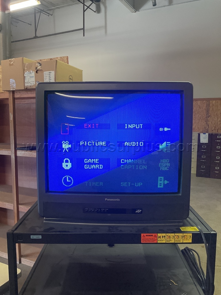 Panasonic Color Monitor & AV Cart Lot # 4721 — photo 1
