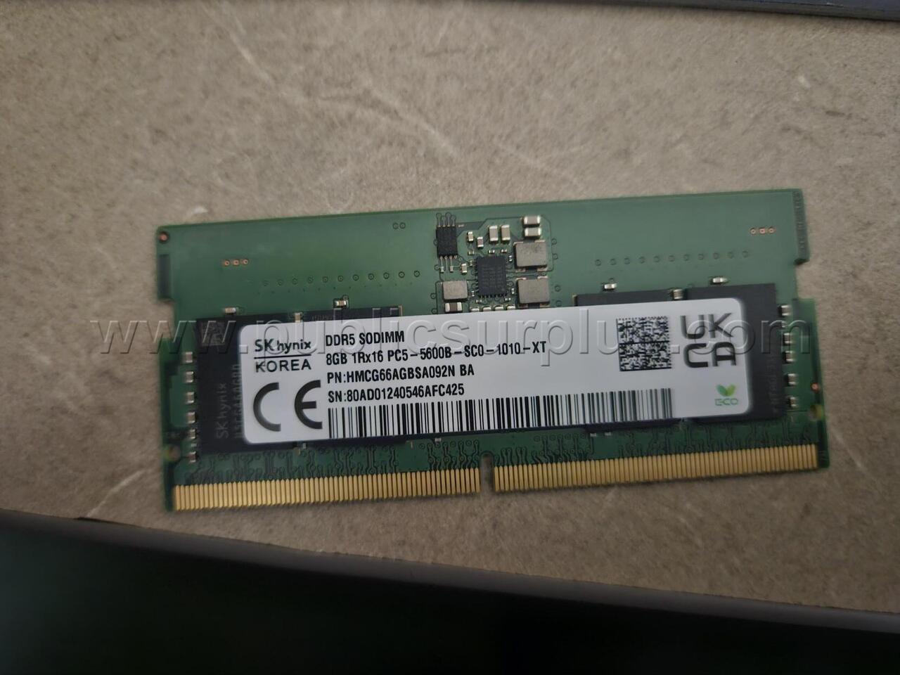 560 sticks--280 packs- 8GB DDR5 laptop RAM. (2 Sticks per Pack) — photo 1