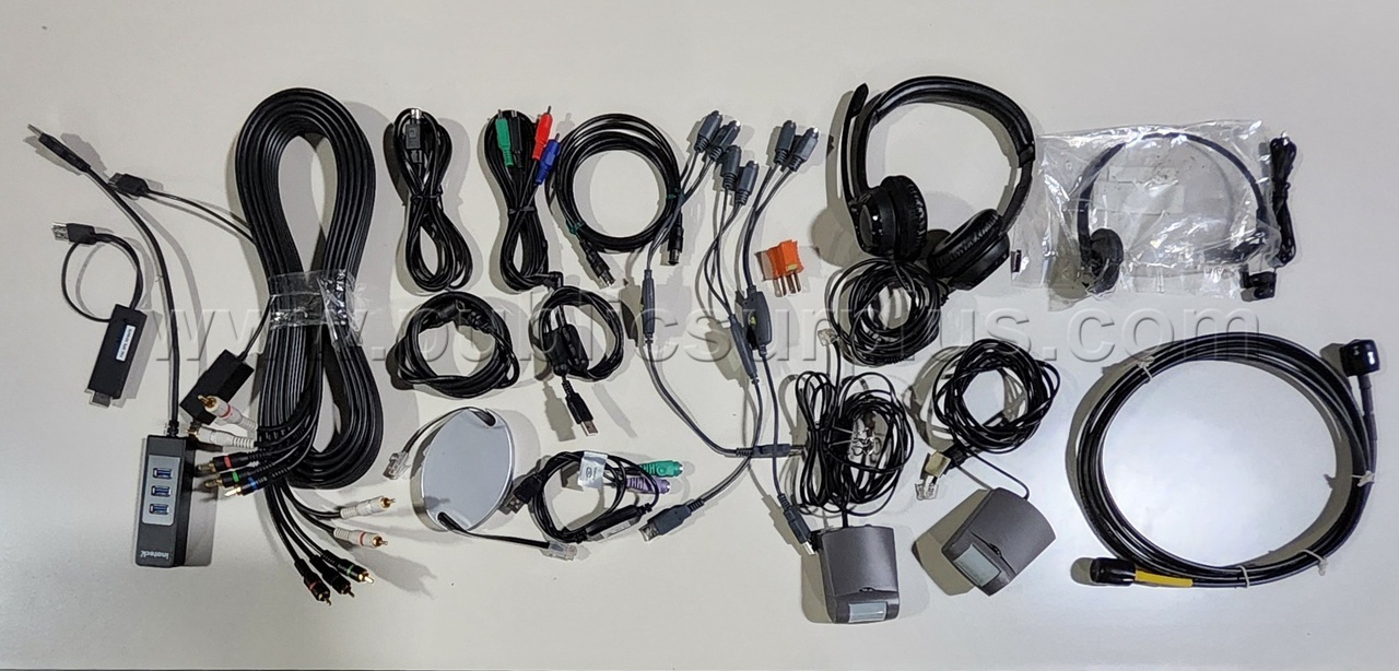LOT OF VARIOUS CORDS AND CONNECTORS — photo 1