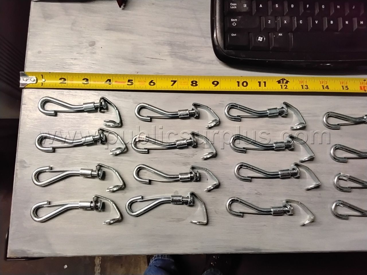 Lot of 20 Silver Finish Hook Clasps - E — photo 1