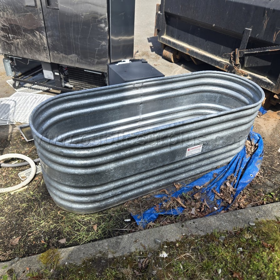 Lot #25 Oval Galvanized Steel Stock Tank — photo 1