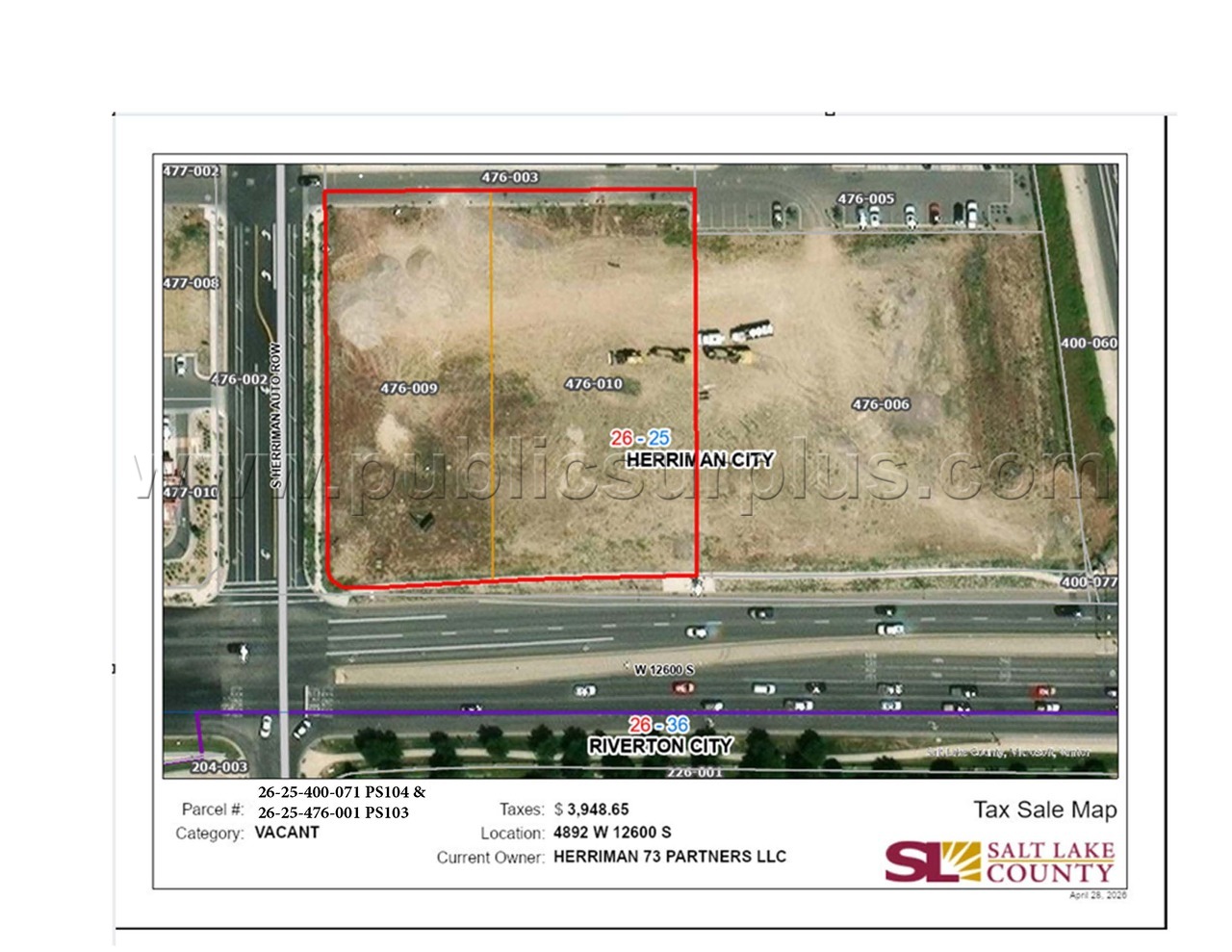 VACANT 26-25-400-071 PS104 & 26-25-476-001 PS103 (sold together) — photo 1