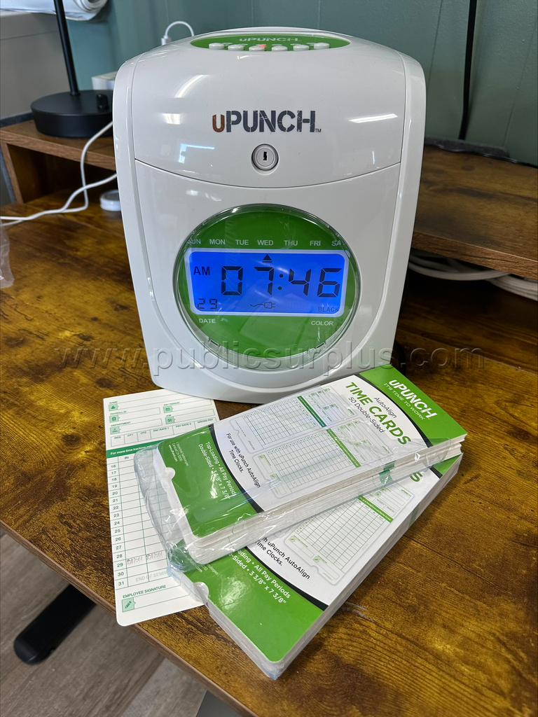 uPunch Time Clock System w/ Keys, Charger & 50+ Time Cards - Model HN3000 — photo 1