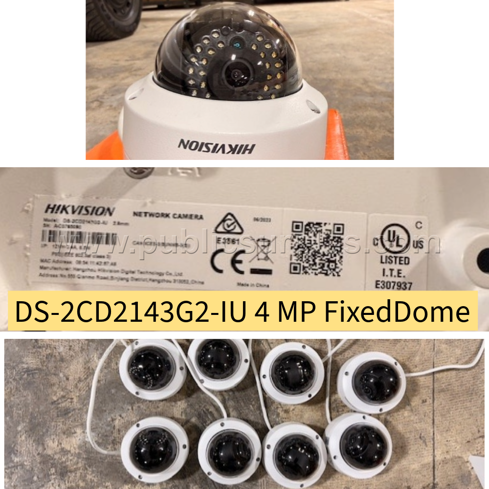 Hikvision DS-2CD2143G2-IU 4MP Outdoor Dome Network Camera (lot of 8) — photo 1